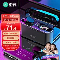 SOAIY 索爱 Soaiy 索爱 A1 入耳式真无线降噪蓝牙耳机 黑色