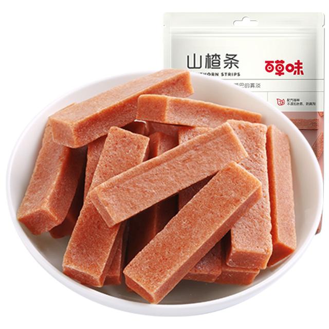 百草味（Be&Cheery） 山楂条228g果脯蜜饯果丹皮山楂干片卷糕球儿童开胃小零食