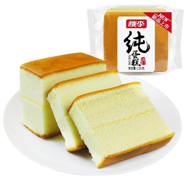 桃李 纯蛋糕720g早餐零食品营养厚切大块鸡蛋糕点心代餐饱腹软面包 