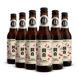 京A 阿白小麦比利时风味精酿啤酒330ml*6瓶 送礼年货（新老包装 随机发货）