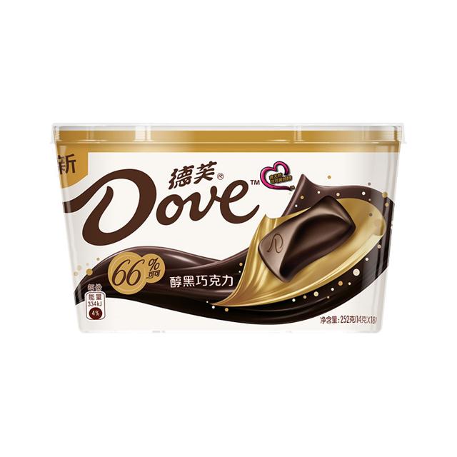 Dove 德芙 醇黑66%巧克力 252g