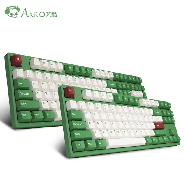 Akko 艾酷 3108DS 红豆抹茶 有线机械键盘 87键 AKKO轴