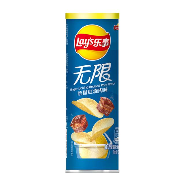 88VIP：乐事（Lay's） 无限薯片 吮指红烧肉味 104g