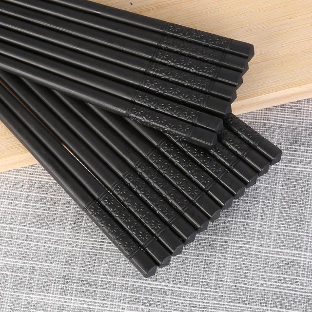 芭泰普 家用防滑合金筷子10双装