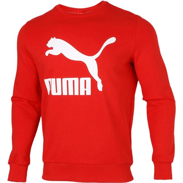 彪马（PUMA） Puma彪马卫衣男冬季新款官网正品圆领虎年新年款红色本命年套头衫