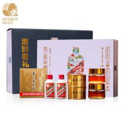 茅台（MOUTAI） 飞天 贵州茅台酒50ml*2 53度 酱香型白酒 惠群贵礼 礼盒（酒 茶叶 蜂蜜）春节送礼 精品年货