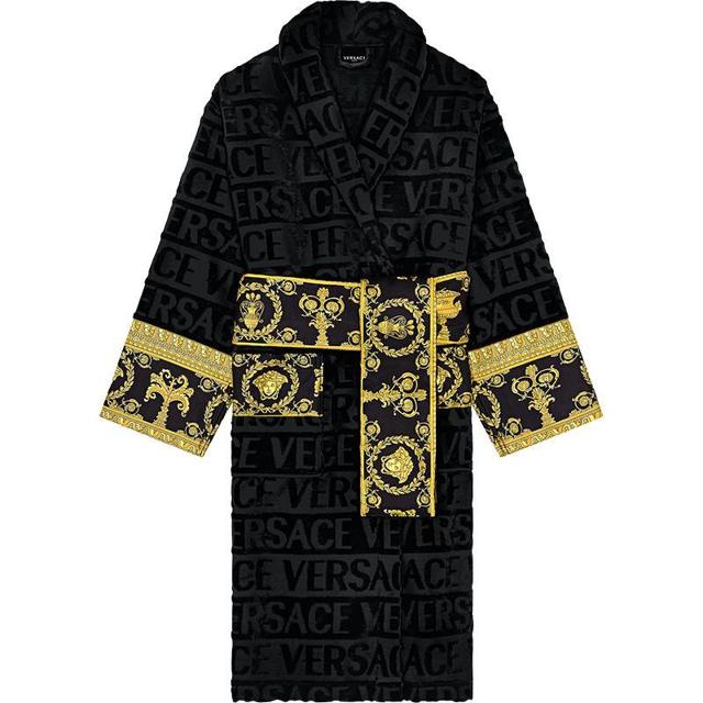 VERSACE 范思哲 情侣2022新款红色家居棉质Baroque浴袍