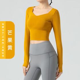 蜓秀 女士紧身长袖 晨跑步速干上衣