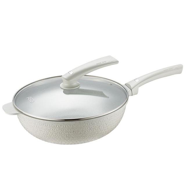 ASD 爱仕达 麦饭石色炒锅家用不粘锅平底锅电磁炉燃气灶专用不沾炒菜锅