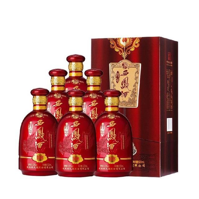 西凤酒 白酒封坛10年52度凤香型白酒整箱装500ml*6婚宴商务送礼