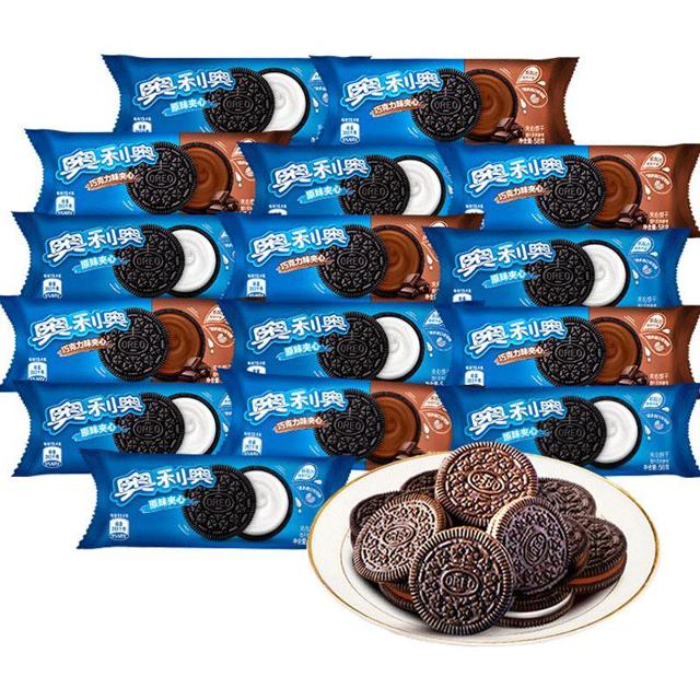 OREO 奥利奥 夹心饼干 原味 巧克力味 15包 共870g
