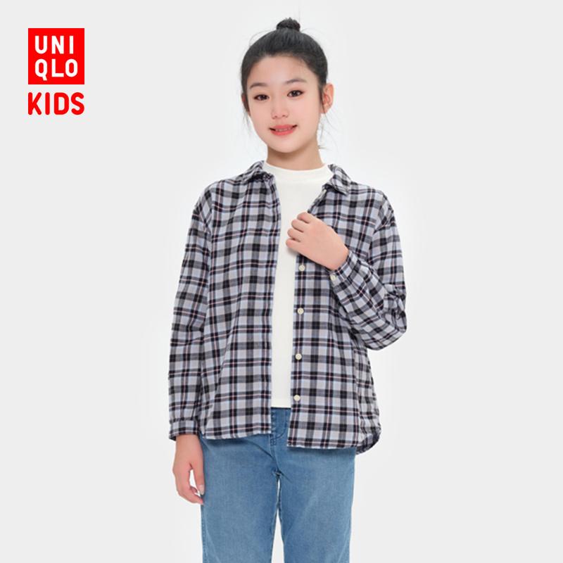 UNIQLO 优衣库 儿童格子衬衫