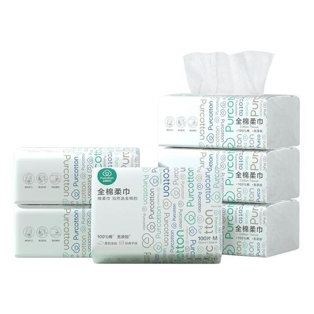 88VIP：全棉时代 棉柔巾 100抽*6包（15*20cm）