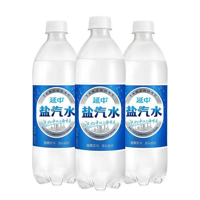 YANZHONG 延中 上海盐汽水600ml*12瓶/箱 低能量夏季碳酸饮料饮品咸味汽水