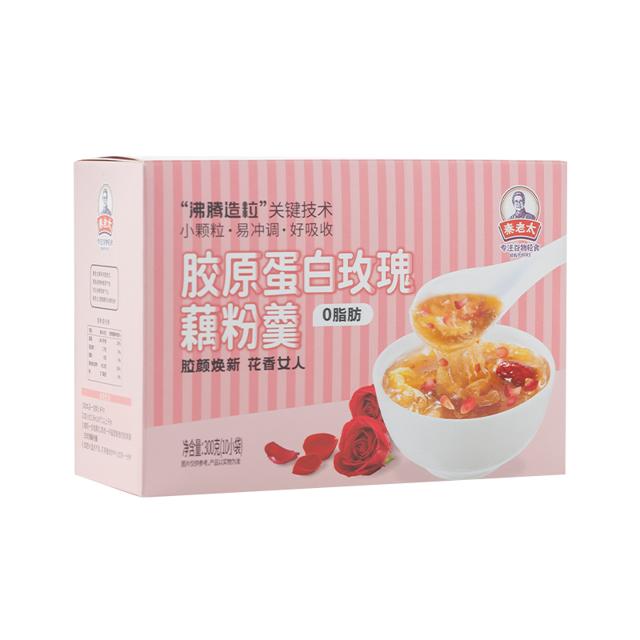秦老太 胶原蛋白玫瑰藕粉羹盒装300g