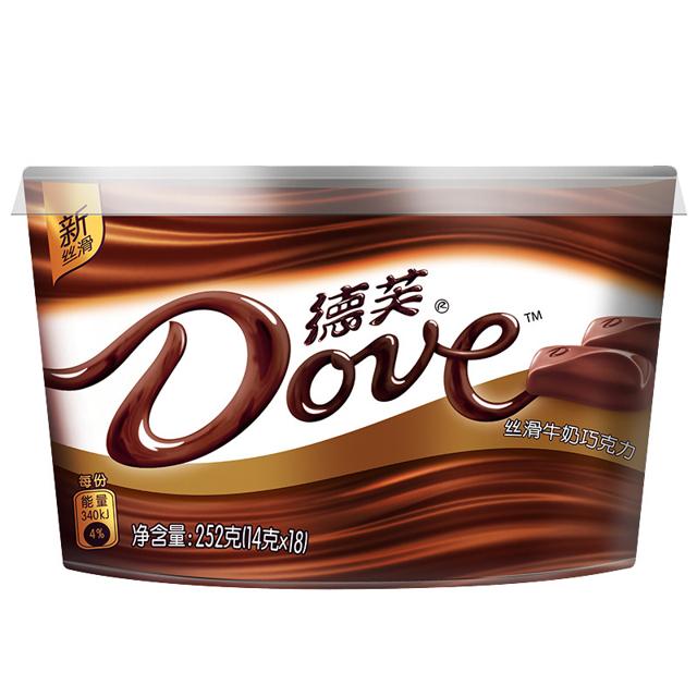 Dove 德芙 巧克力礼盒装碗装香浓黑巧白巧克力零食休闲送女友糖果旗舰店