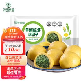 特别菜园 黄金蒲公英菜团子600g*2袋面点 生鲜蒲公英馅包子 点心速食儿童老人上班族营养早餐主食