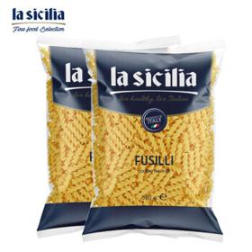 lasicilia 辣西西里 意大利进口 意大利面螺旋形意面意粉组合 500g x2袋