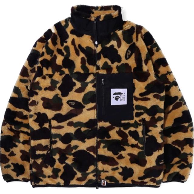 BAPE 鲨鱼 迷彩图案摇粒外套14003XH