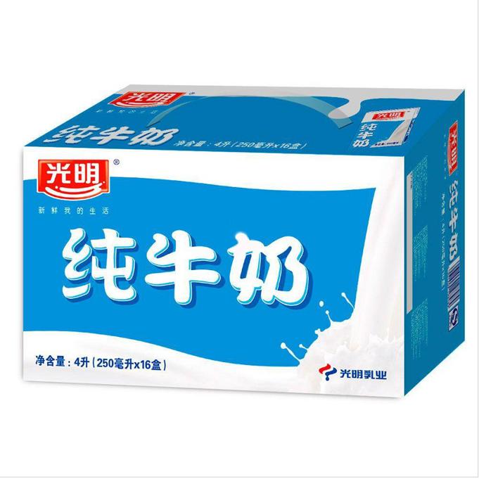 Bright 光明 纯牛奶250毫升*16盒/箱牛乳新鲜优质醇香早餐学生特浓