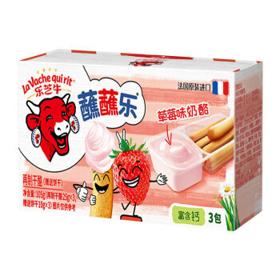 乐芝牛 蘸蘸乐再制干酪芝士小食草莓味105g/盒（儿童奶酪 高钙 休闲零食）
