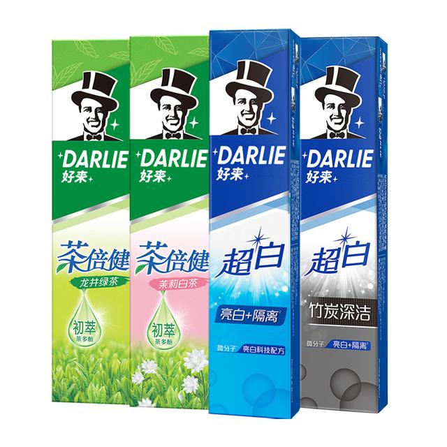 黑人 超白茶套装190g*4支