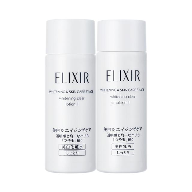 ELIXIR 怡丽丝尔 纯肌净白晶润水乳18ml体验 原价拍下不发货