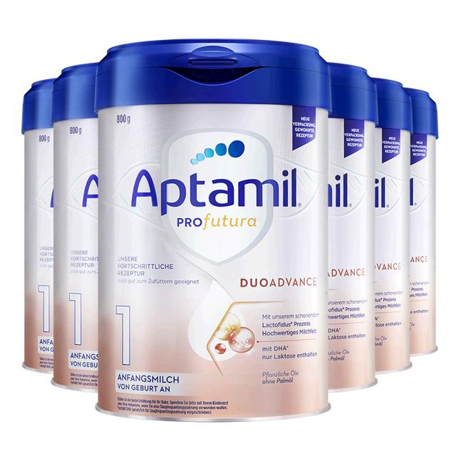 Aptamil 爱他美 白金德文版低聚糖HMO婴儿配方奶粉1段0-6个月*6罐