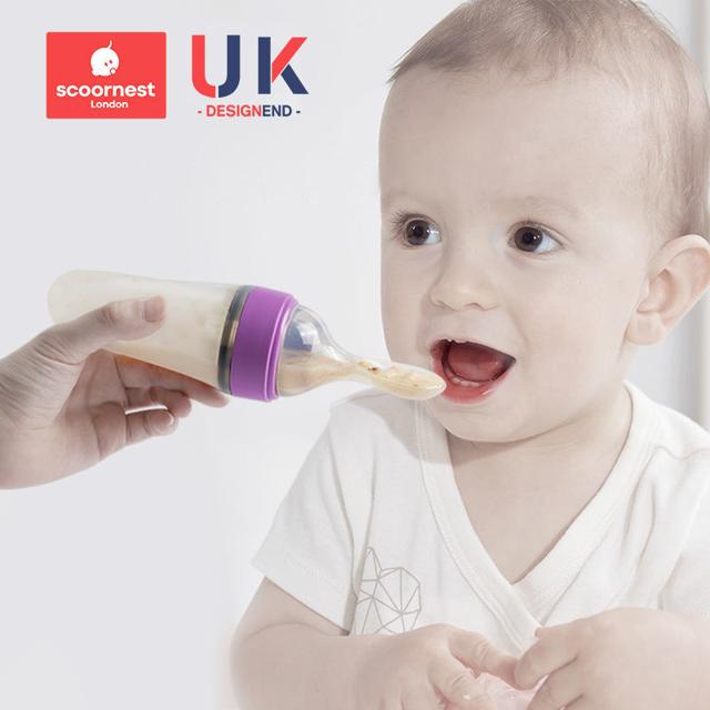 英国KC 婴幼儿硅胶米糊勺辅食神器