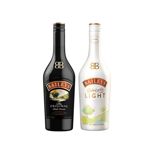 BAILEYS 百利甜酒 轻怡700ml+原味700ml组合进口力娇酒进口洋酒