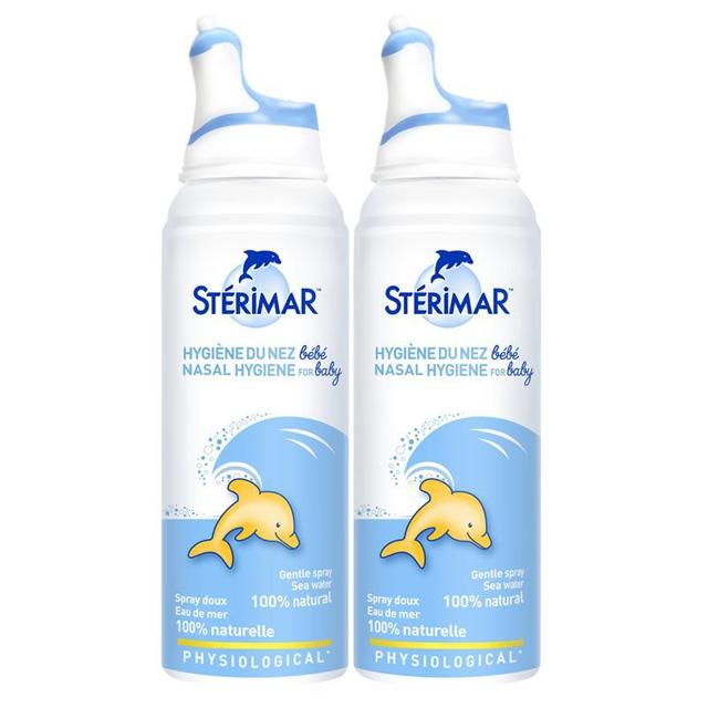 STERIMAR 舒德尔玛 小海豚sterimar婴幼儿海盐水洗鼻喷雾洗鼻器100ml2瓶装