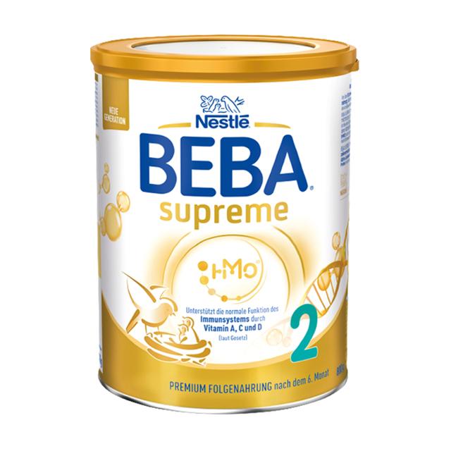BEBA 雀巢贝巴 德国雀巢BEBA至尊新版SUPREME五种HMO高端婴幼儿奶粉2段原装进口