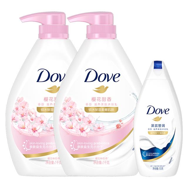 返25猫卡+赠品 多芬樱花沐浴乳共2190ml