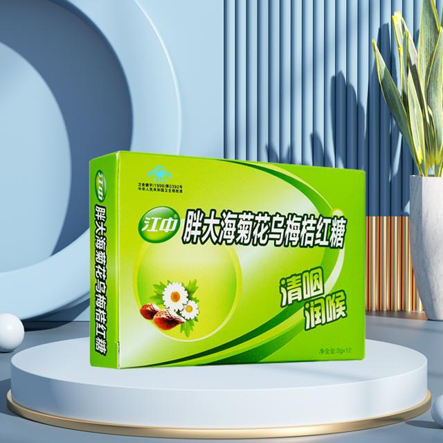 江中 胖大海润喉糖4盒共48粒