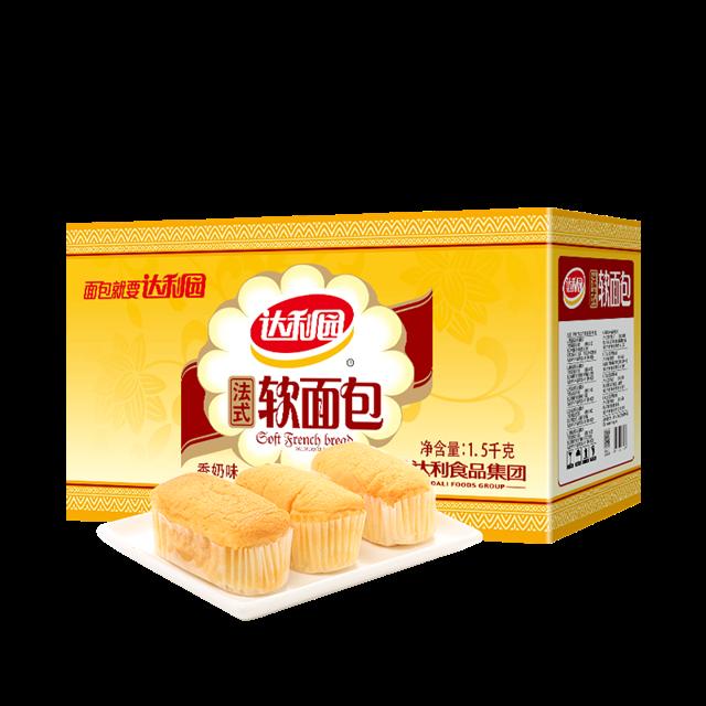 拍四件 达利园糕点法式软面包1500g*4