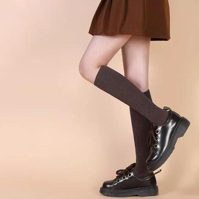 小腿袜女春秋冬款jk瘦腿防滑2双