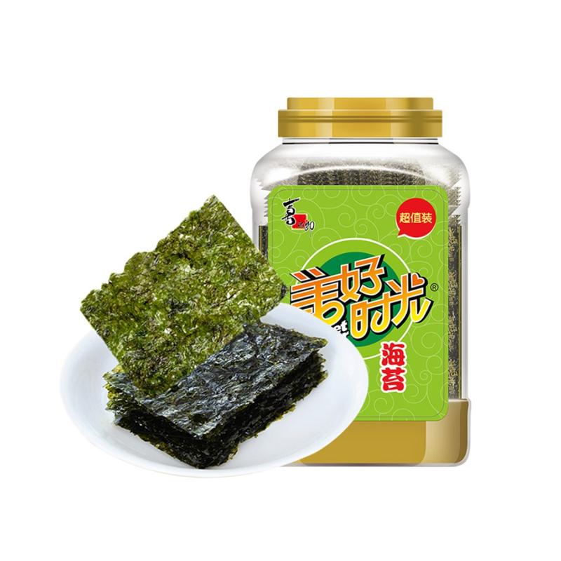 拍5件 喜之郎美好时光原味海苔片75g*5桶
