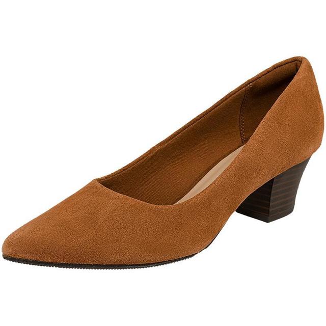 Clarks 其乐 女鞋2022秋冬新款尖头粗跟单鞋法式优雅复古浅口通勤鞋