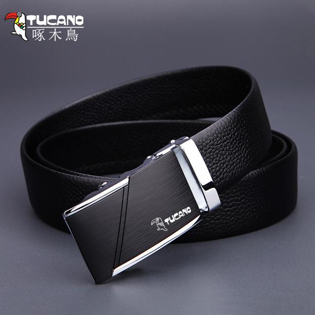 TUCANO 啄木鸟 男士皮带真皮自动扣腰带韩版时尚休闲中年青年商务牛皮裤带