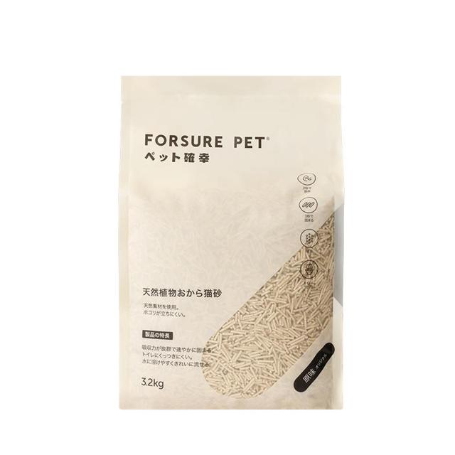 Forsure Pet 宠确幸 猫砂豆腐猫砂除臭无尘原味绿茶4L/1.6kg可冲马桶20公斤包邮