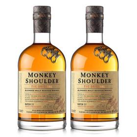 PLUS会员：Monkey Shoulder 三只猴子 苏格兰纯麦威士忌 700ml*2瓶 组合装