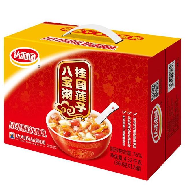 达利园 桂圆莲子八宝粥整箱装360g*12罐装官方旗舰店即食营养早餐