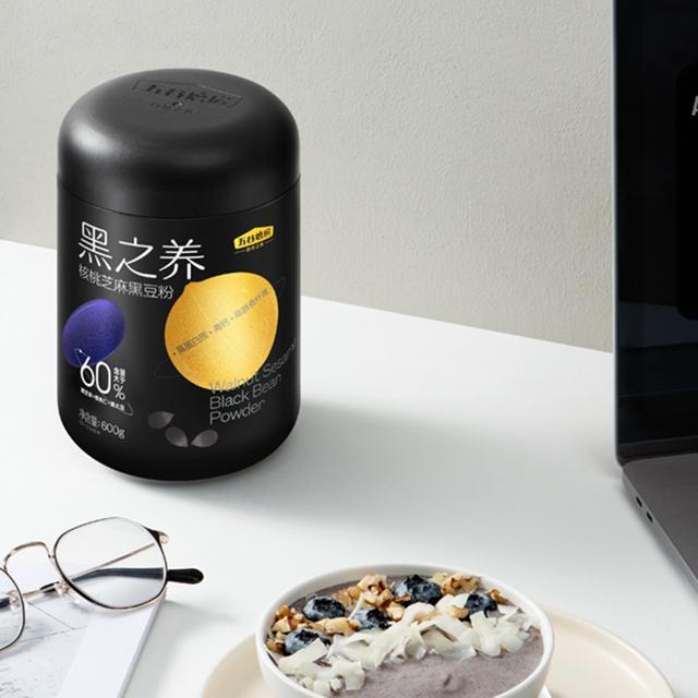 五谷磨房黑之养无糖核桃黑芝麻粉600g*2