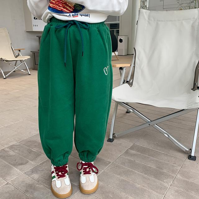依依妈儿童刺绣爱心休闲裤