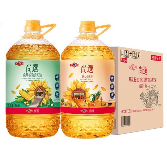 88VIP：MIGHTY 多力 尚选葵花籽油调和油组合3.68L*2桶