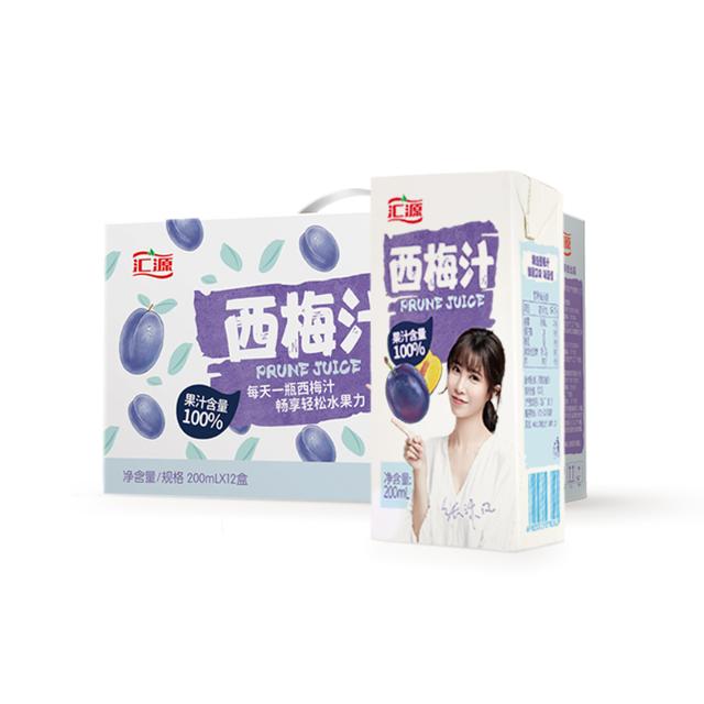 百亿补贴67.9元 汇源西梅汁200ml*12盒