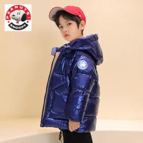 SNOOPY 史努比 儿童羽绒服 免洗加厚中长款