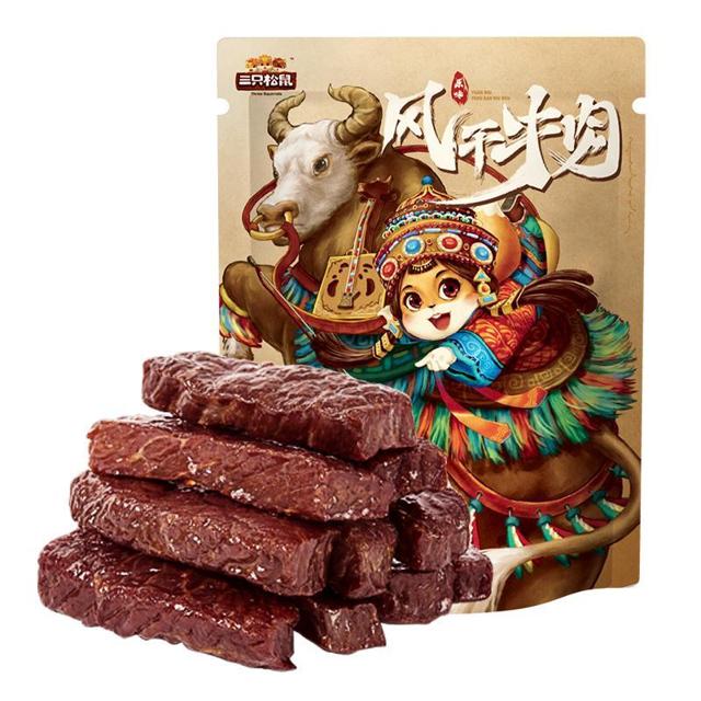 三只松鼠 风干牛肉 500g
