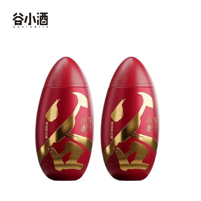 谷小酒红米粒纯粮白酒45度100ml*2瓶