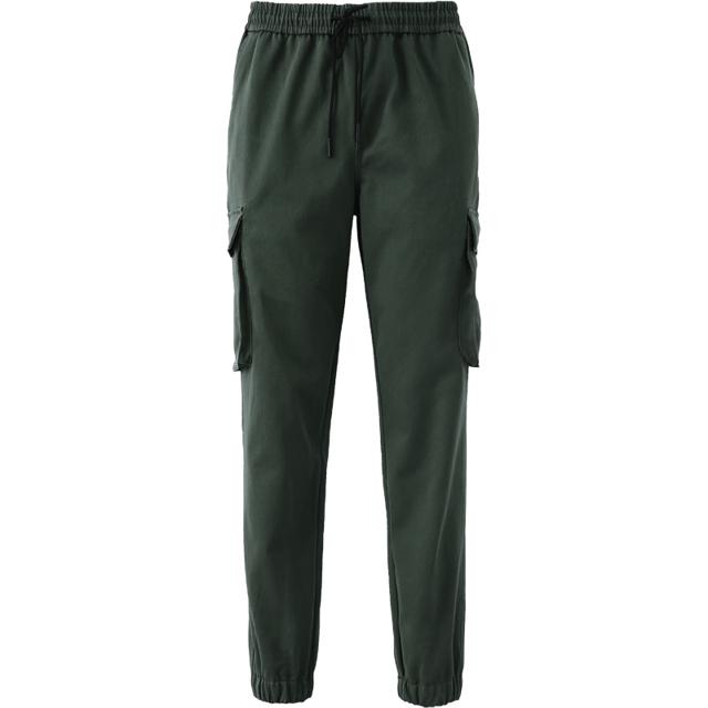 JEANSWEST 真维斯 JW真维斯男装潮流工装裤冬季青年男弹力修身抓毛底束脚休闲九分裤